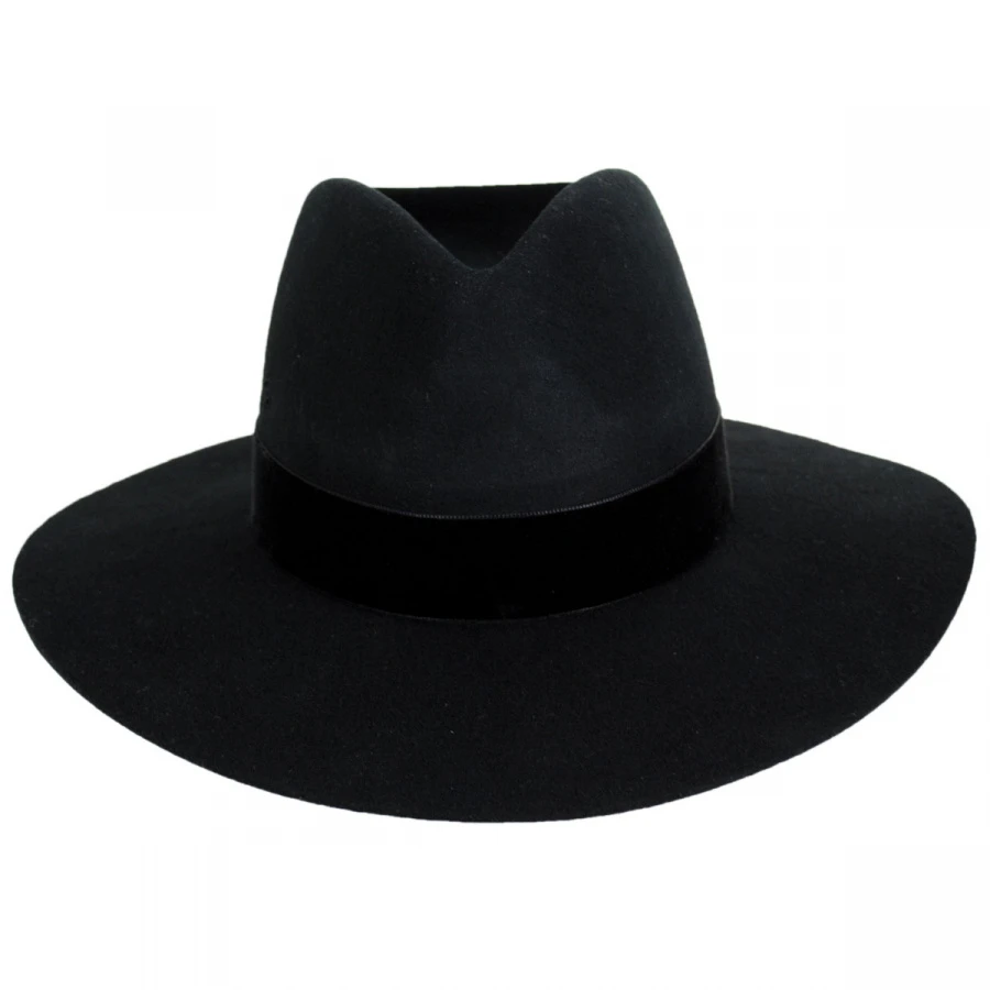 Benson Tri Wool Felt Fedora Hat - Black 3 Benson Tri Wool Felt Fedora Hat - Black