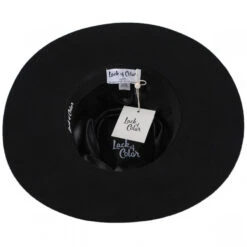 Benson Tri Wool Felt Fedora Hat - Black 7 Benson Tri Wool Felt Fedora Hat - Black -Novel Accessories 389404