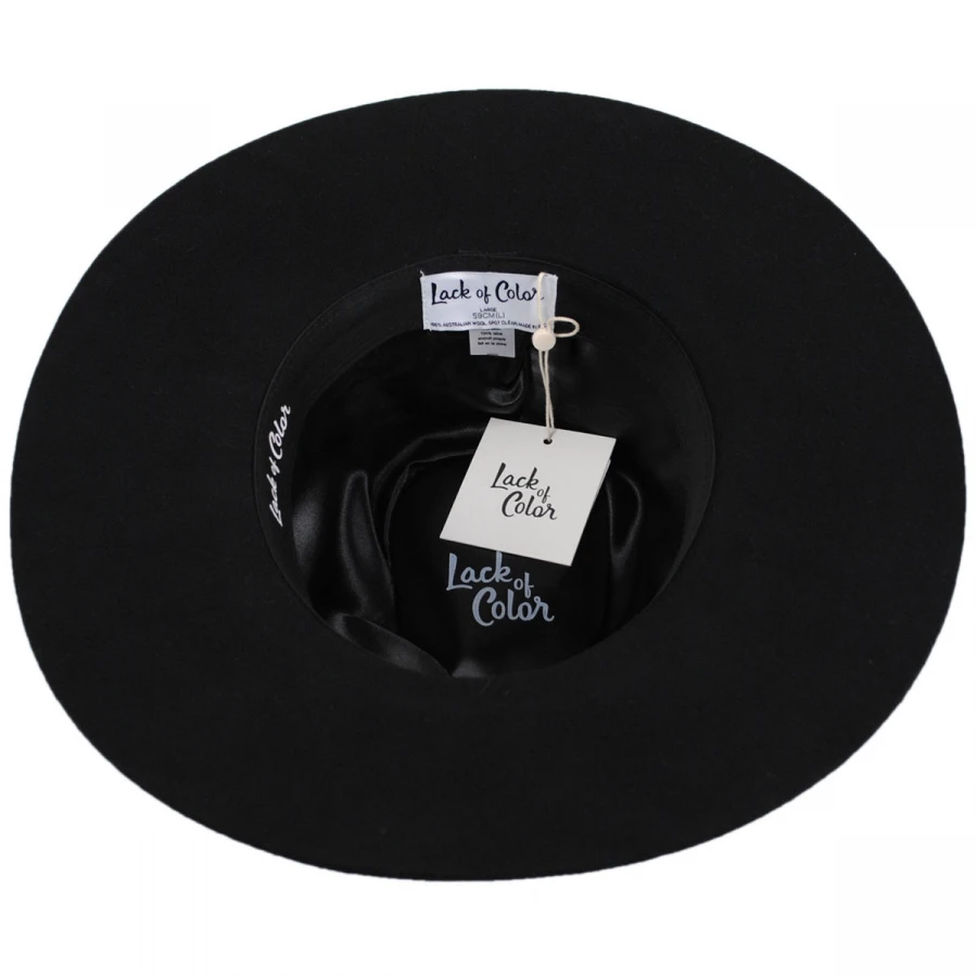 Benson Tri Wool Felt Fedora Hat - Black 5 Benson Tri Wool Felt Fedora Hat - Black - Image 3