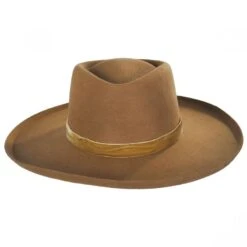Val Diamond Crown Wool Felt Fedora Hat - Brown