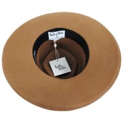 Val Diamond Crown Wool Felt Fedora Hat - Brown 7 Val Diamond Crown Wool Felt Fedora Hat - Brown -Novel Accessories 391296