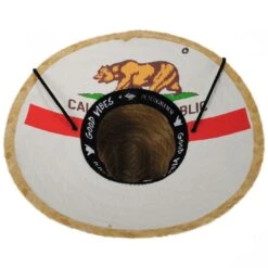 California Flag Rye Straw Lifeguard Hat -Novel Accessories 392651