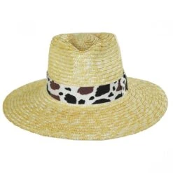 Joanna Wheat Straw Fedora Hat - Natural/Cream