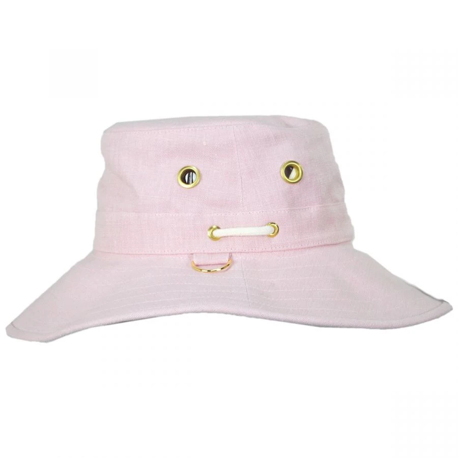 Broad Brim Hemp Fabric Sun Hat - Pink 4 Broad Brim Hemp Fabric Sun Hat - Pink - Image 2