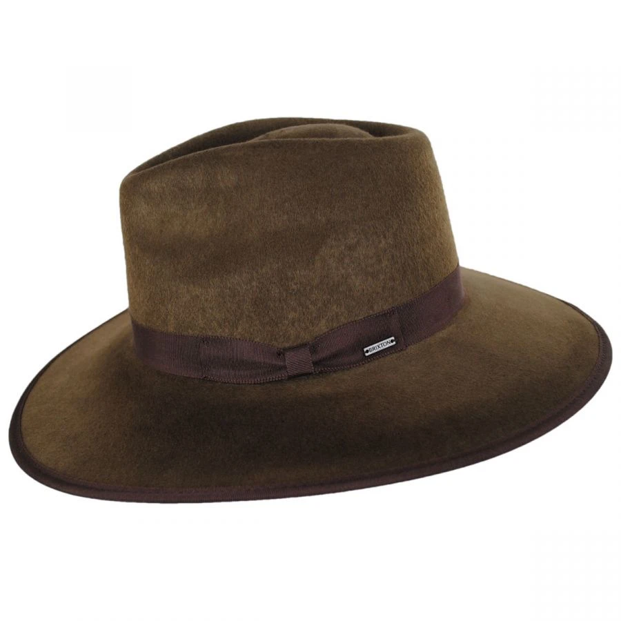 Jo Wool Felt Rancher Fedora Hat - Toffee 4 Jo Wool Felt Rancher Fedora Hat - Toffee - Image 2