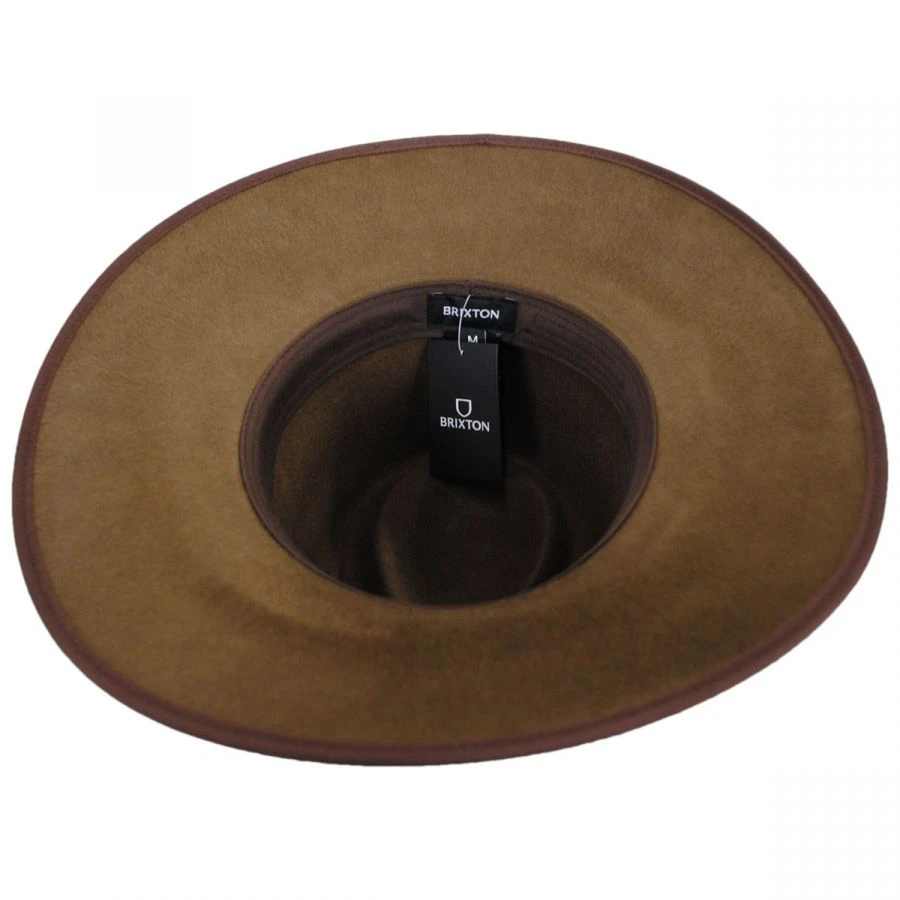 Jo Wool Felt Rancher Fedora Hat - Toffee 5 Jo Wool Felt Rancher Fedora Hat - Toffee - Image 3