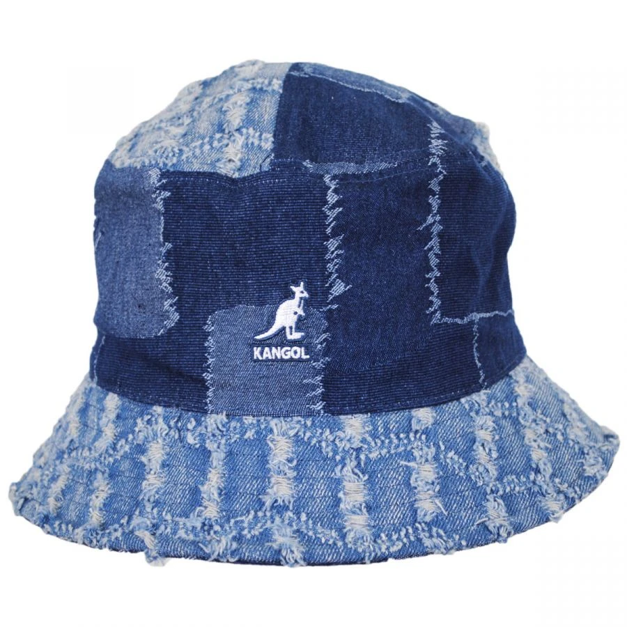 Kangol Patchwork Mashup Denim Cotton Bucket Hat 3 Kangol Patchwork Mashup Denim Cotton Bucket Hat