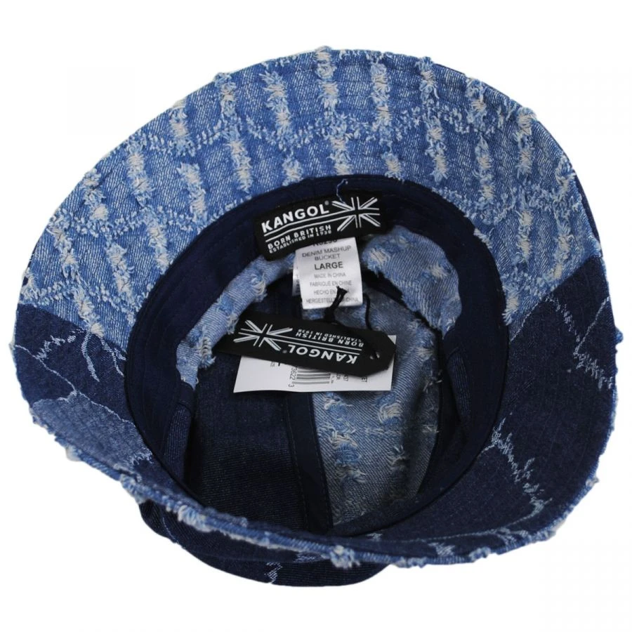 Kangol Patchwork Mashup Denim Cotton Bucket Hat 5 Kangol Patchwork Mashup Denim Cotton Bucket Hat - Image 3