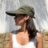 Torrey UPF 50+ Long Bill Adjustable Baseball Cap - Olive 2 Torrey UPF 50+ Long Bill Adjustable Baseball Cap - Olive -Novel Accessories 401312