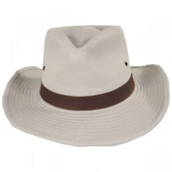 Cotton Twill Outback Fedora Hat