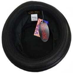 Lambskin Leather Bucket Hat -Novel Accessories 401648