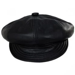 Spitfire Lambskin Leather Newsboy Cap