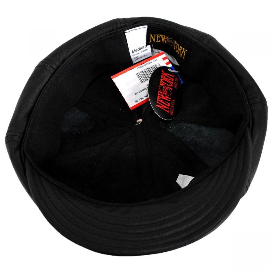 Spitfire Lambskin Leather Newsboy Cap 5 Spitfire Lambskin Leather Newsboy Cap - Image 3