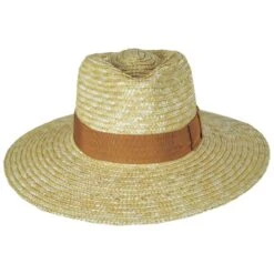 Joanna Wheat Straw Fedora Hat - Natural/Taupe