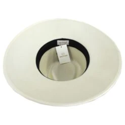 Jo Wool Felt Rancher Fedora Hat - Off White -Novel Accessories 408635