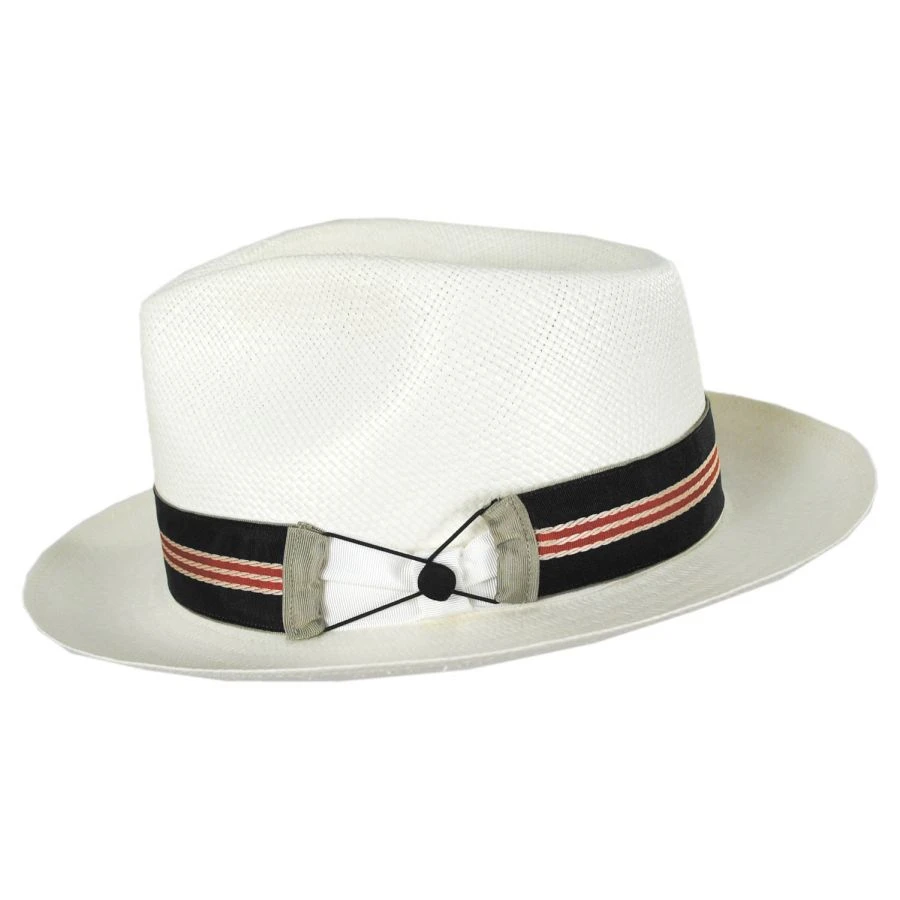 Cassatt Reversible Band Grade 8 Panama Straw Fedora Hat - Bleach 5 Cassatt Reversible Band Grade 8 Panama Straw Fedora Hat - Bleach - Image 3