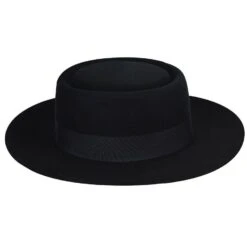 Bailey Walsh Polished Wide Brim Wool Felt Pork Pie Hat