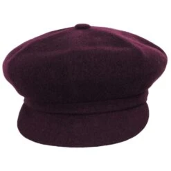 Kangol Spitfire Wool Newsboy Cap - Wine