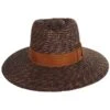 Joanna Wheat Straw Fedora Hat - Brown/Tan 1 Joanna Wheat Straw Fedora Hat - Brown/Tan -Novel Accessories 417536