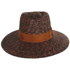 Joanna Wheat Straw Fedora Hat - Brown/Tan