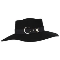 Scala Aphrodite Wool Felt Boater Hat -Novel Accessories 421593