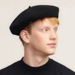 Novel Accessories 15 Campan Wool Basque Beret - Navy Blue