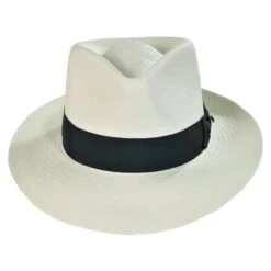 Scala Panama Hot Springs Straw C-Crown Fedora Hat