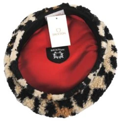 Fiddler Leopard Sherpa Fleece Beret -Novel Accessories 426393