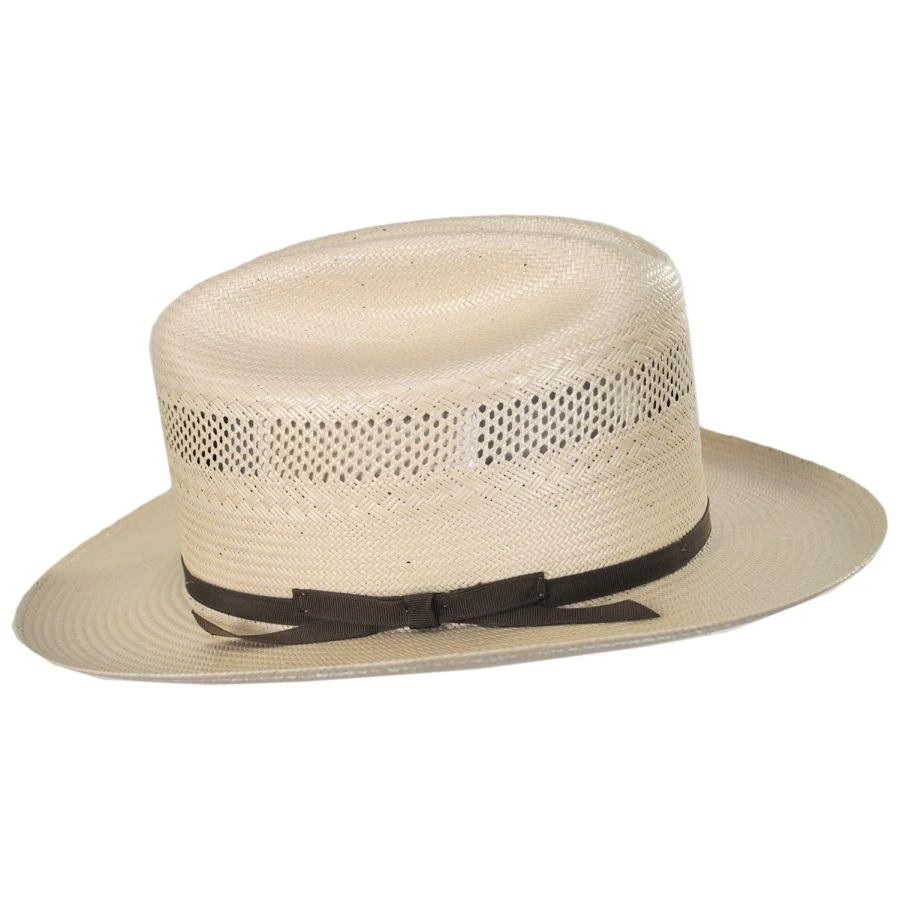 Stetson Open Road 10X Shantung Vented Straw Western Hat 4 Stetson Open Road 10X Shantung Vented Straw Western Hat - Image 2