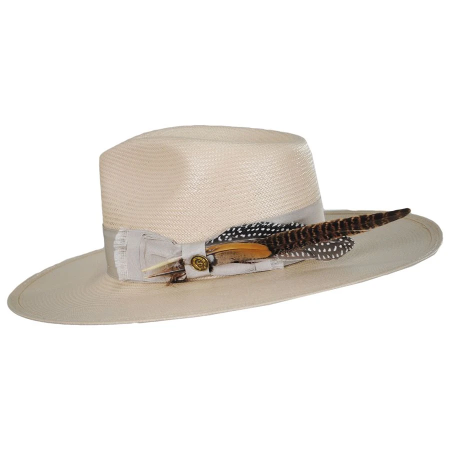 Stetson Atacama Shantung Straw Fedora Hat - Silverbelly 4 Stetson Atacama Shantung Straw Fedora Hat - Silverbelly - Image 2