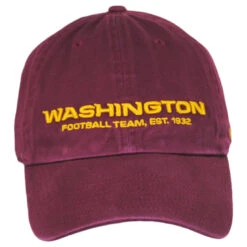 '47 BRAND Washington Football Team NFL Clean Up Strapback Baseball Cap Dad Hat