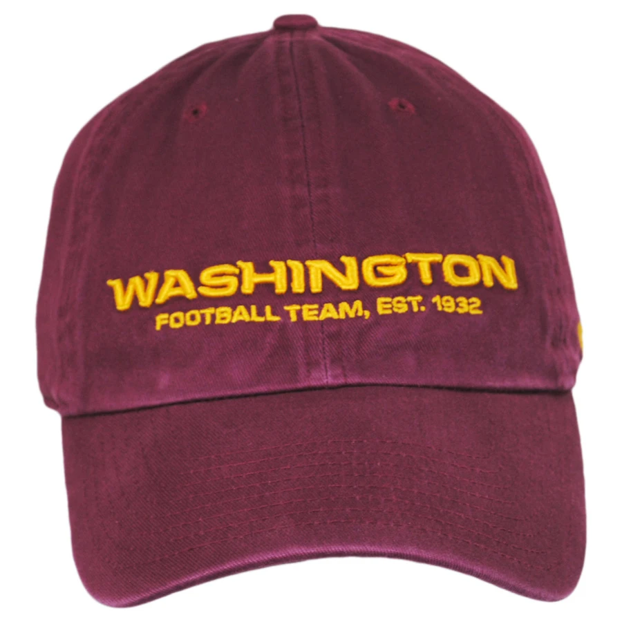 '47 BRAND Washington Football Team NFL Clean Up Strapback Baseball Cap Dad Hat 3 '47 BRAND Washington Football Team NFL Clean Up Strapback Baseball Cap Dad Hat