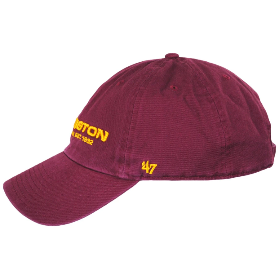 '47 BRAND Washington Football Team NFL Clean Up Strapback Baseball Cap Dad Hat 4 '47 BRAND Washington Football Team NFL Clean Up Strapback Baseball Cap Dad Hat - Image 2
