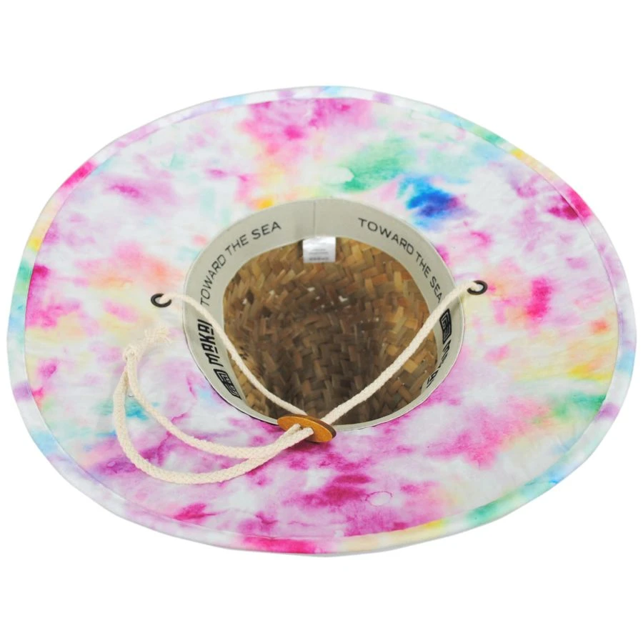 Splash Tie Dye Artisan Rush Straw Lifeguard Hat 5 Splash Tie Dye Artisan Rush Straw Lifeguard Hat - Image 3