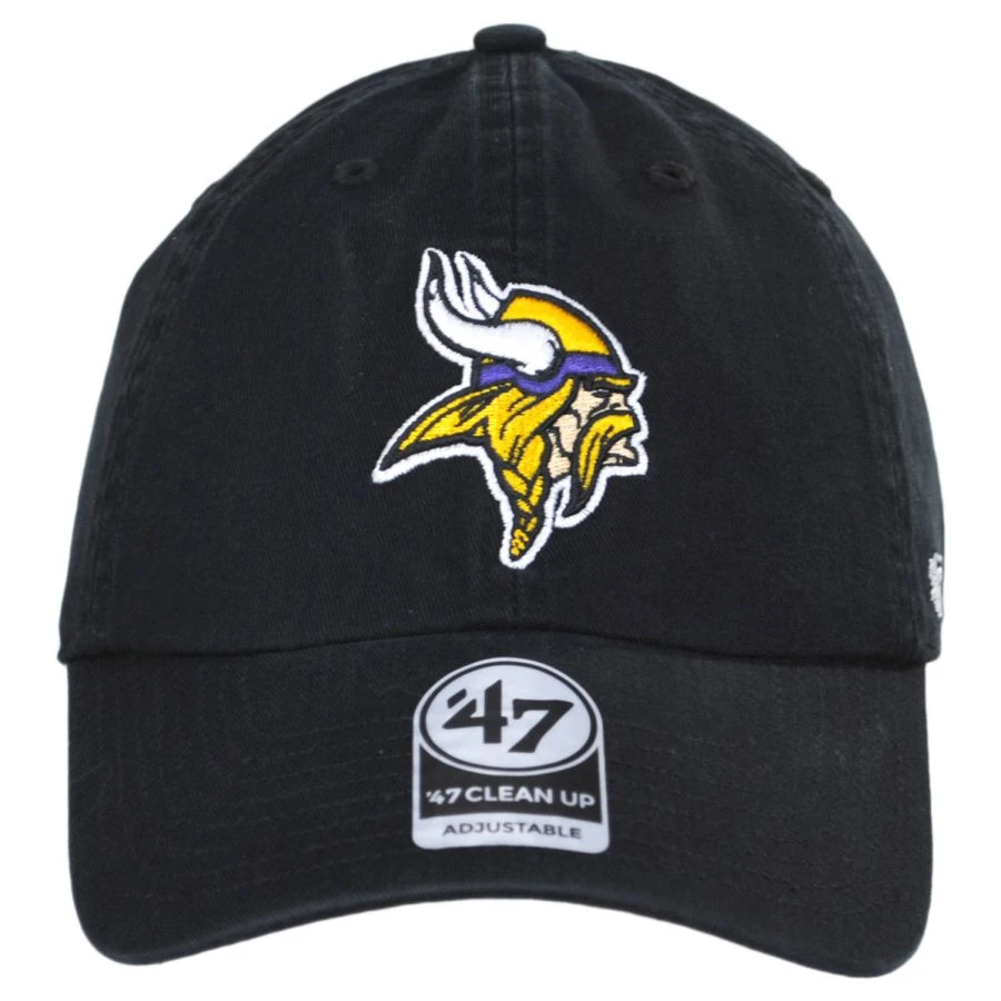 '47 BRAND Minnesota Vikings NFL Clean Up Strapback Baseball Cap Dad Hat 3 '47 BRAND Minnesota Vikings NFL Clean Up Strapback Baseball Cap Dad Hat