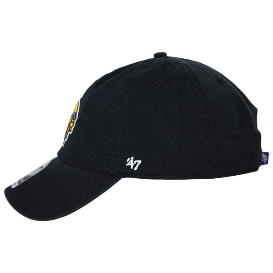 '47 BRAND Minnesota Vikings NFL Clean Up Strapback Baseball Cap Dad Hat 4 '47 BRAND Minnesota Vikings NFL Clean Up Strapback Baseball Cap Dad Hat - Image 2
