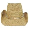 Chrysta Crochet Raffia Straw Western Hat