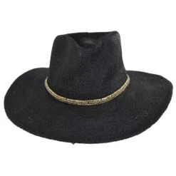 Monte Carlo Toyo Straw Rancher Hat - Black