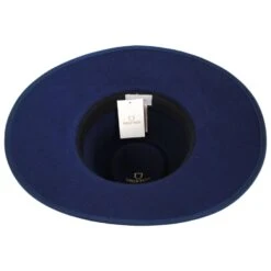 Jo Wool Felt Rancher Fedora Hat - Navy Wash 7 Jo Wool Felt Rancher Fedora Hat - Navy Wash -Novel Accessories 430103