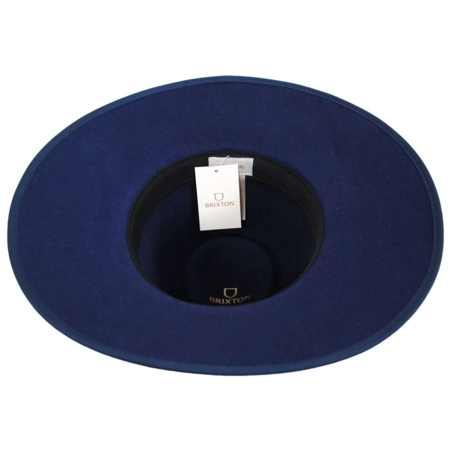 Jo Wool Felt Rancher Fedora Hat - Navy Wash 5 Jo Wool Felt Rancher Fedora Hat - Navy Wash - Image 3