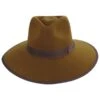 Jo Wool Felt Rancher Fedora Hat - Chestnut 2 Jo Wool Felt Rancher Fedora Hat - Chestnut -Novel Accessories 430145