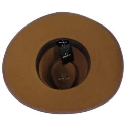 Jo Wool Felt Rancher Fedora Hat - Chestnut -Novel Accessories 430151