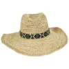 Metallic Diamonds Crochet Raffia Straw Fedora Hat -Novel Accessories 430560