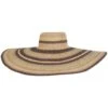 Milan Striped Wide Brim Wheat Straw Sun Hat -Novel Accessories 430934