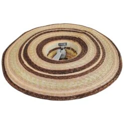 Milan Striped Wide Brim Wheat Straw Sun Hat -Novel Accessories 430940