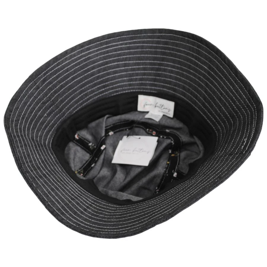 Chambray Cotton Bucket Hat 5 Chambray Cotton Bucket Hat - Image 3