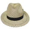 Bailey Hernen Two-Tone Panama Fedora Hat 2 Bailey Hernen Two-Tone Panama Fedora Hat -Novel Accessories 431132