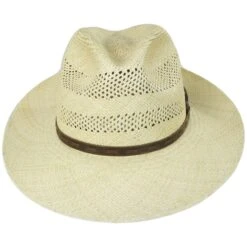 Bailey Ezra Vented Panama Straw Fedora Hat