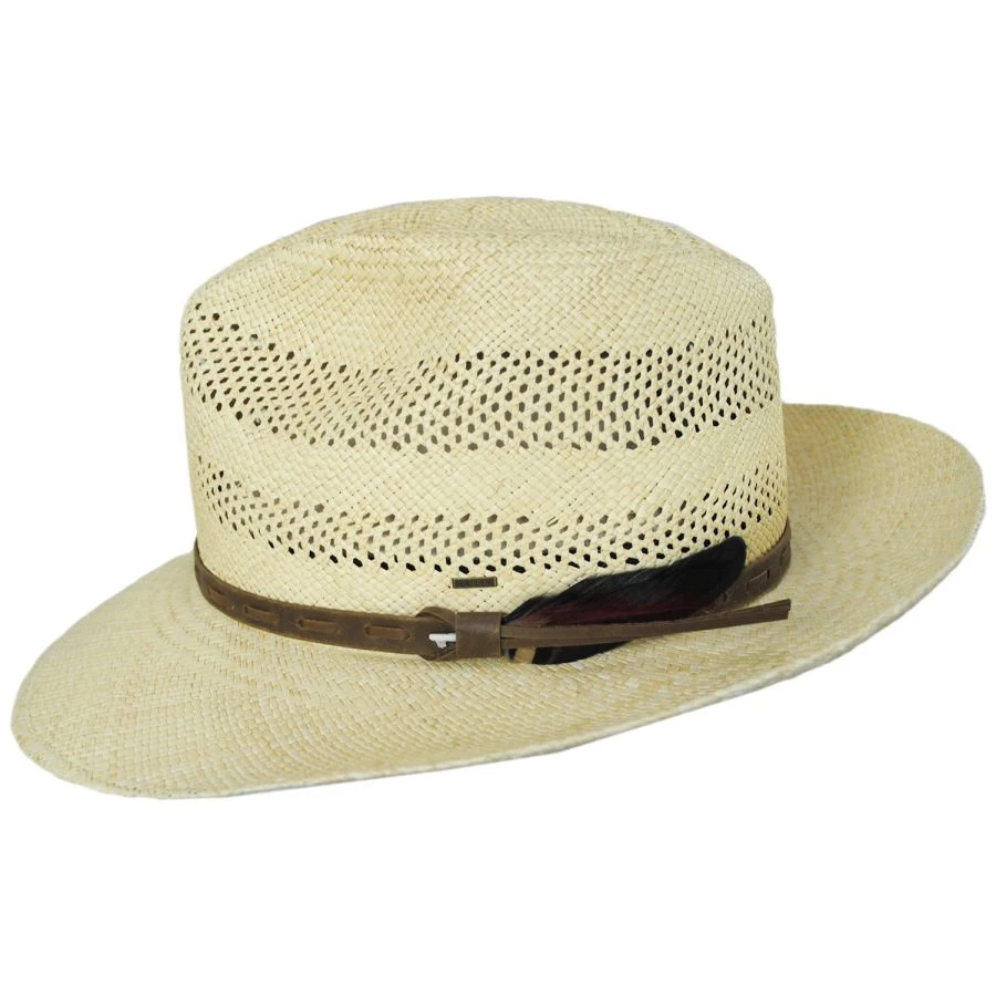 Bailey Ezra Vented Panama Straw Fedora Hat 4 Bailey Ezra Vented Panama Straw Fedora Hat - Image 2