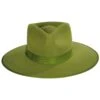 Wool Felt Rancher Fedora Hat - Light Green 1 Wool Felt Rancher Fedora Hat - Light Green -Novel Accessories 431565